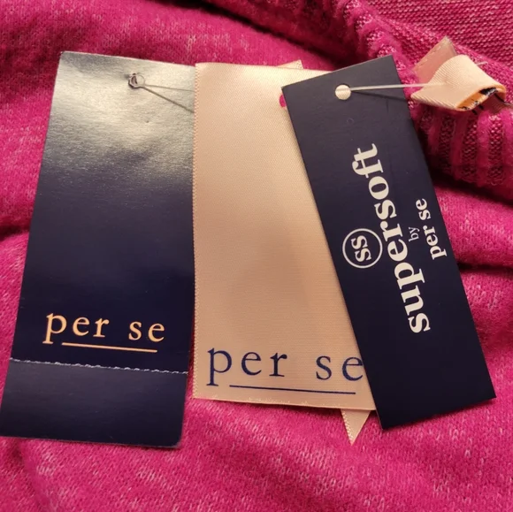 NEW Per Se WOMENS Pink Braided sides Sweater-SOZE 2XL - NWT - Picture 10 of 13